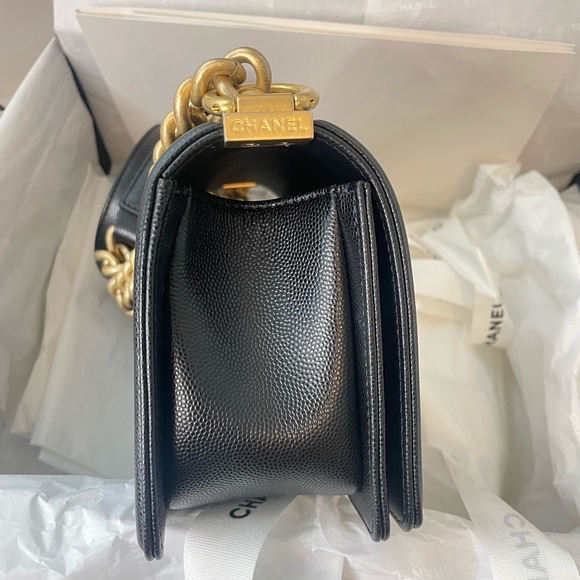 Chanel Small Caviar Black Leather Boybag - Picture 10 of 11